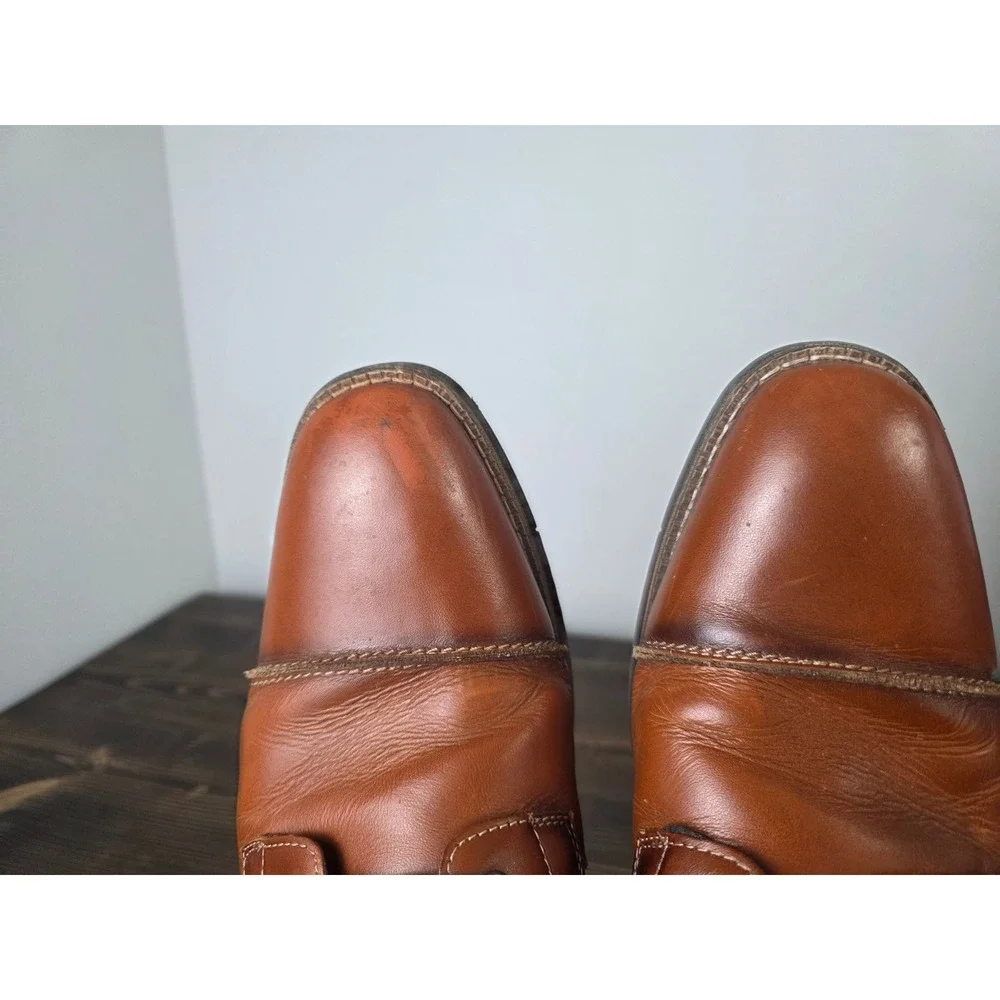 Arkbird Men's Boots Size 12 Brown Leather‎ Oxford Lace Up Casual Mid Top Shoes